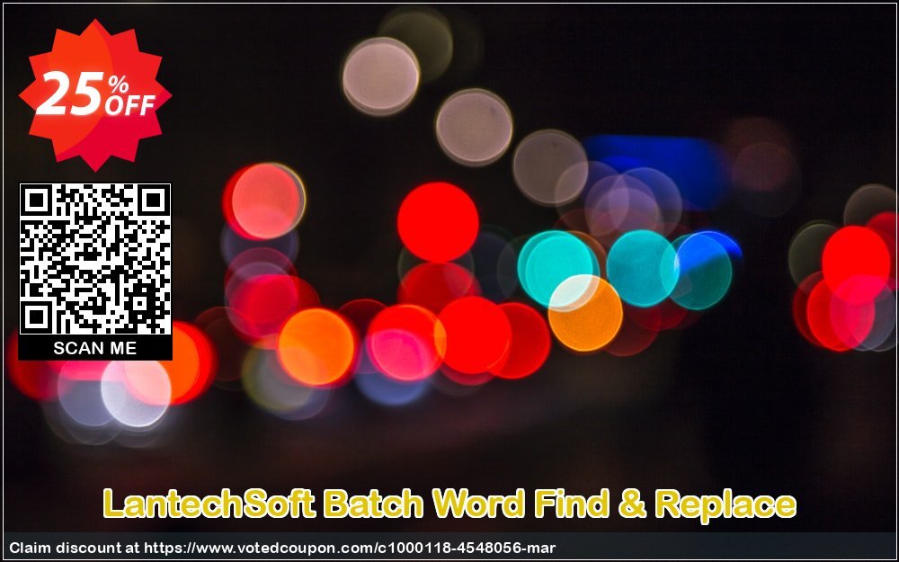 LantechSoft Batch Word Find & Replace Coupon, discount Christmas Offer. Promotion: best discounts code of Batch Word Find & Replace 2024