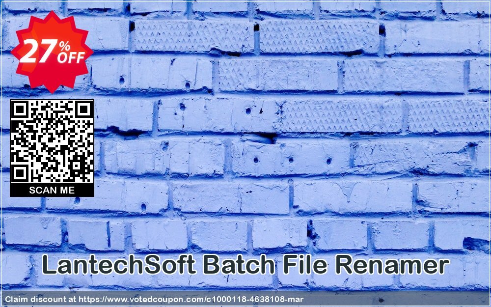 LantechSoft Batch File Renamer Coupon, discount Christmas Offer. Promotion: amazing offer code of Batch File Renamer 2024