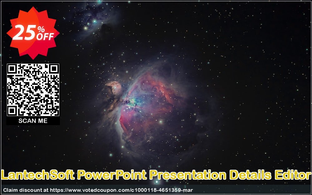 LantechSoft PowerPoint Presentation Details Editor Coupon, discount Christmas Offer. Promotion: imposing offer code of PowerPoint Presentation Details Editor 2024