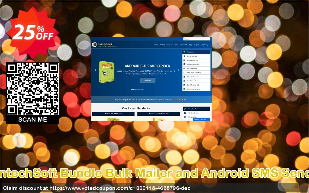 LantechSoft Bundle Bulk Mailer and Android SMS Sender Coupon, discount Christmas Offer. Promotion: formidable offer code of Bundle Bulk Mailer and Android SMS Sender 2024