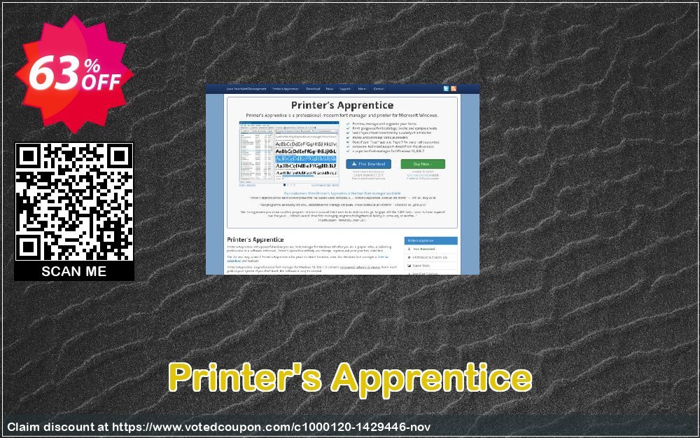 Printer's Apprentice Coupon, discount Printer's Apprentice 9.99 Sale. Promotion: staggering discount code of Printer's Apprentice 2023