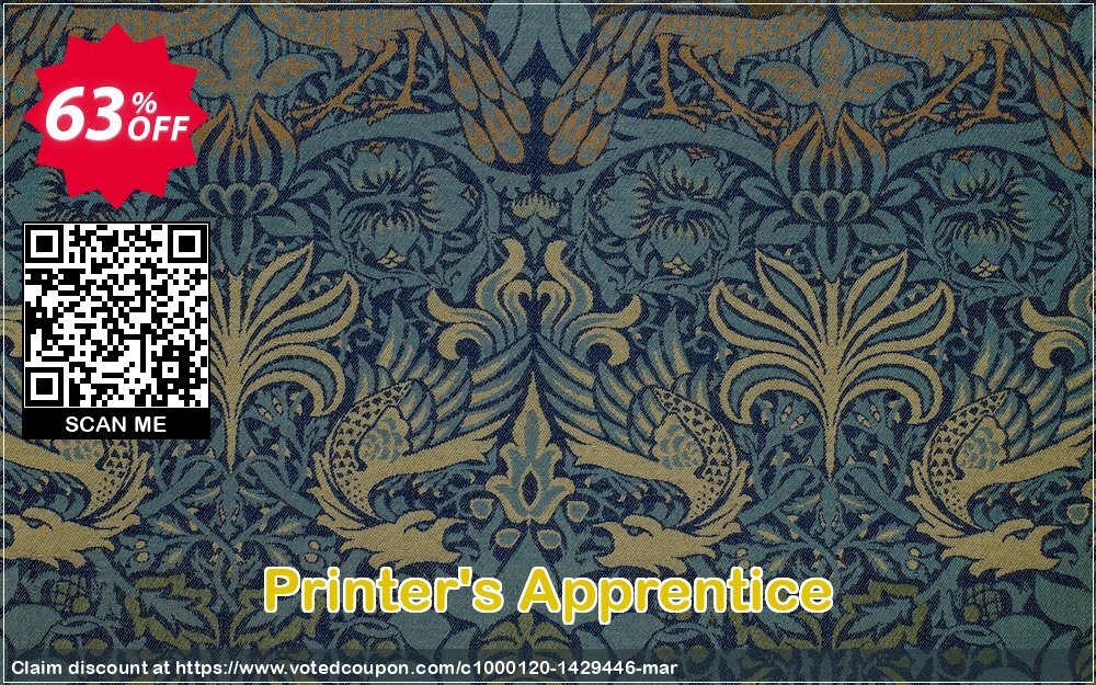 Printer's Apprentice Coupon, discount Printer's Apprentice 9.99 Sale. Promotion: staggering discount code of Printer's Apprentice 2024