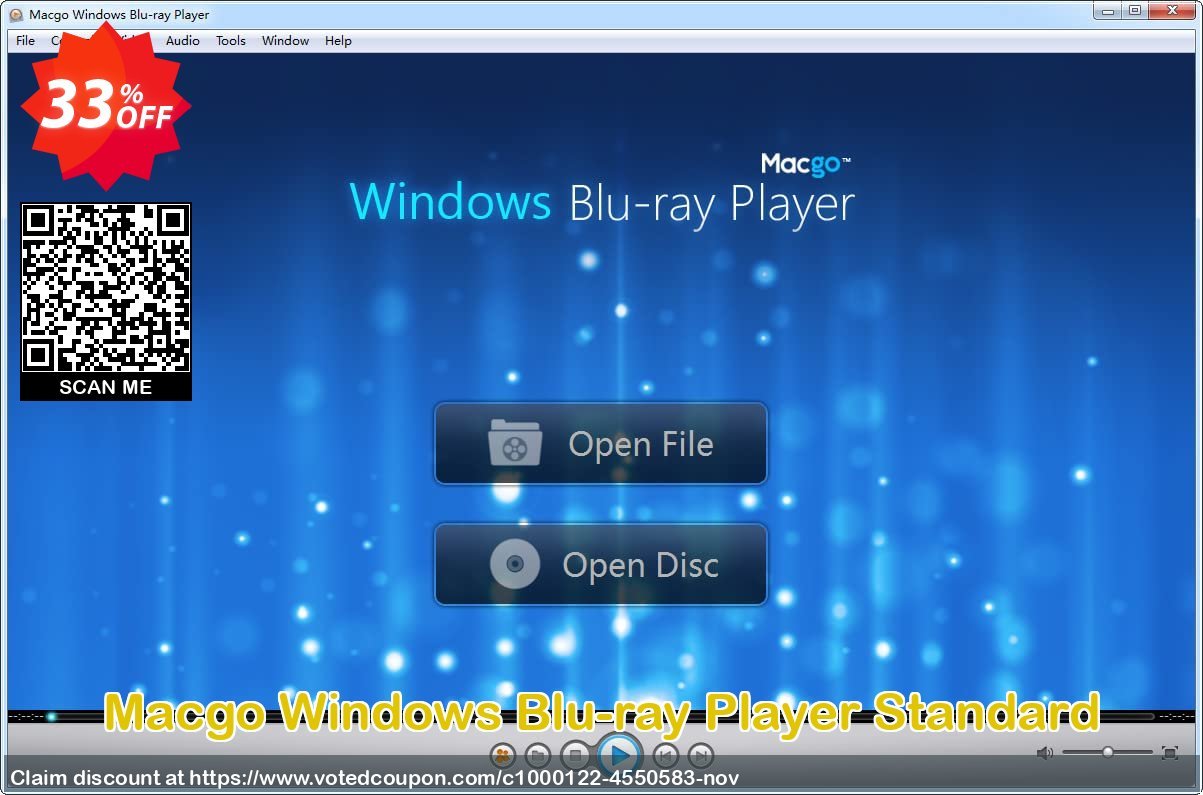 MACgo WINDOWS Blu-ray Player Standard Coupon, discount 33% off Coupon for Macgo Software. Promotion: awful discounts code of Macgo Windows Blu-ray Player Standard 2024