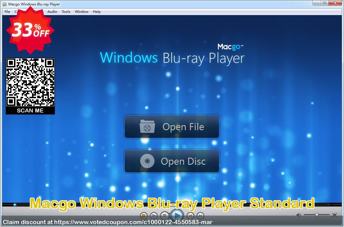 MACgo WINDOWS Blu-ray Player Standard Coupon, discount 33% off Coupon for Macgo Software. Promotion: awful discounts code of Macgo Windows Blu-ray Player Standard 2024