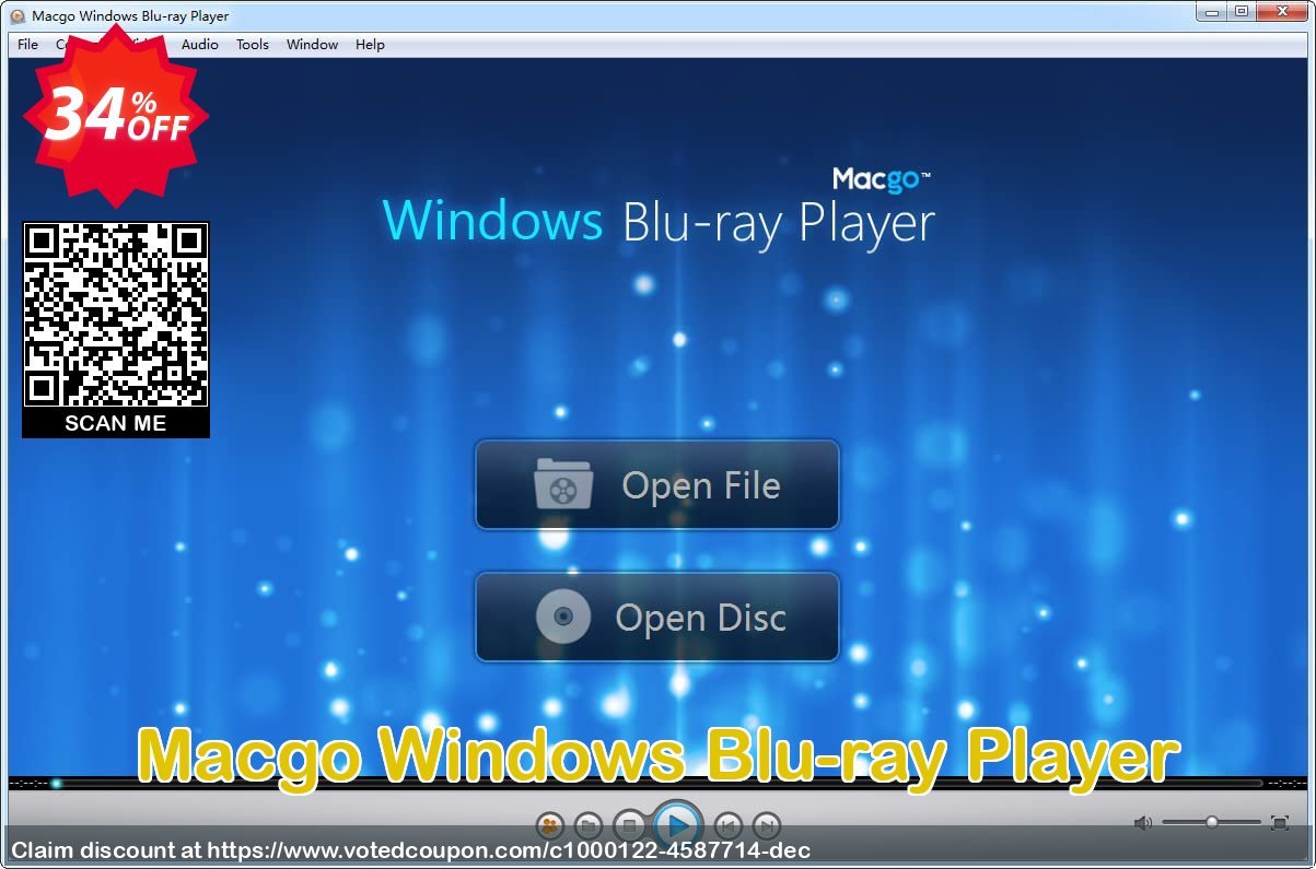 MACgo WINDOWS Blu-ray Player Coupon, discount 33% off Coupon for Macgo Software. Promotion: wonderful deals code of Macgo Windows Blu-ray Player Standard 2024
