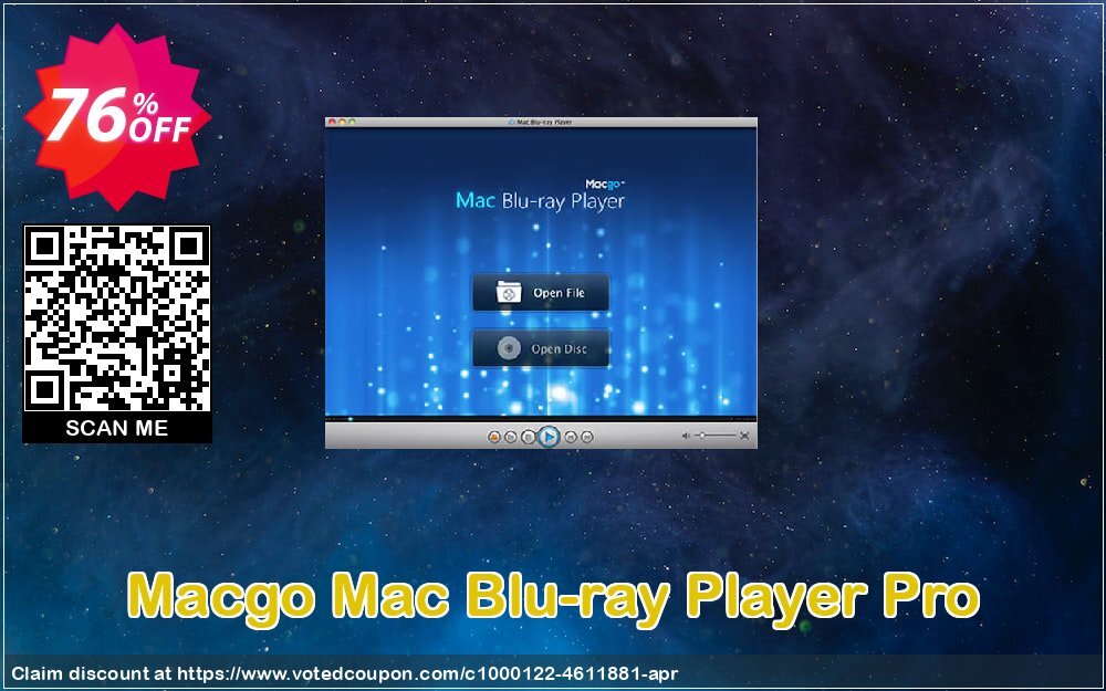 MACgo MAC Blu-ray Player Pro voted-on promotion codes