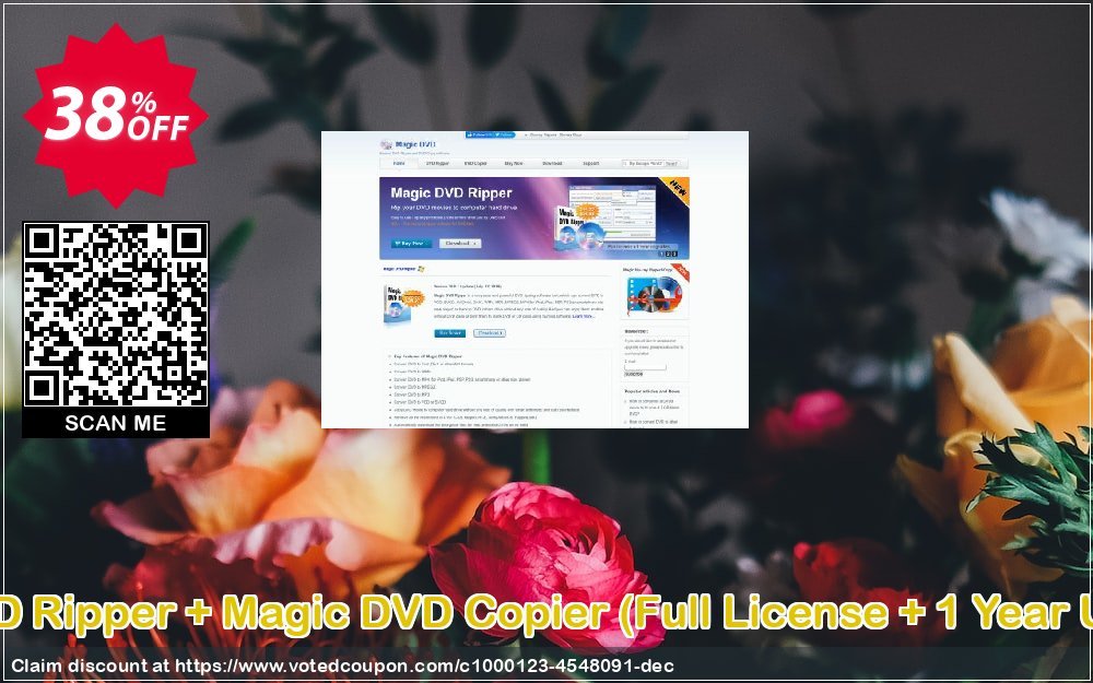 Magic DVD Ripper + Magic DVD Copier, Full Plan + Yearly Upgrades  Coupon, discount Promotion offer for mdr+mdc(FL+1). Promotion: impressive discounts code of Magic DVD Ripper + DVD Copier (Full License + 1 Year Upgrades) 2023