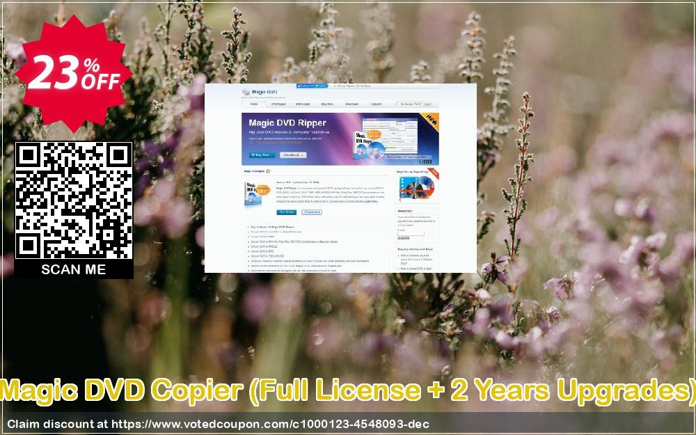 Magic DVD Copier, Full Plan + 2 Years Upgrades  Coupon, discount Promotion offer for MDC(FL+2). Promotion: fearsome sales code of MDC (Full License+2 Years Upgrades) 2023