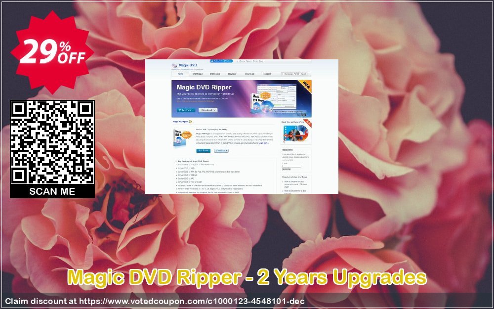 Magic DVD Ripper - 2 Years Upgrades Coupon, discount Promotion coupon for MDR/MDC(2upgrade). Promotion: super deals code of 2 Years Upgrades for Magic DVD Ripper 2023