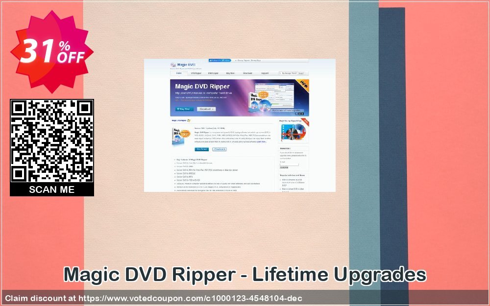 Magic DVD Ripper - Lifetime Upgrades Coupon, discount Promotion coupon for MDR/MDC(lifetime). Promotion: hottest promo code of Lifetime Upgrades for Magic DVD Ripper 2023