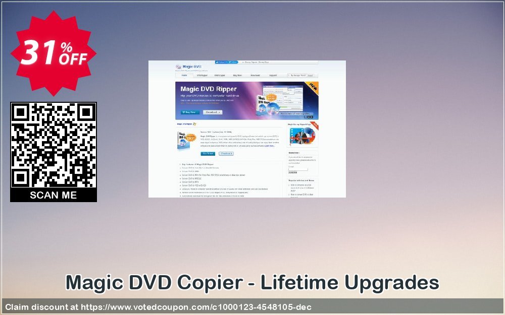 Magic DVD Copier - Lifetime Upgrades Coupon, discount Promotion coupon for MDR/MDC(lifetime). Promotion: special discounts code of Lifetime Upgrades for MDC 2023
