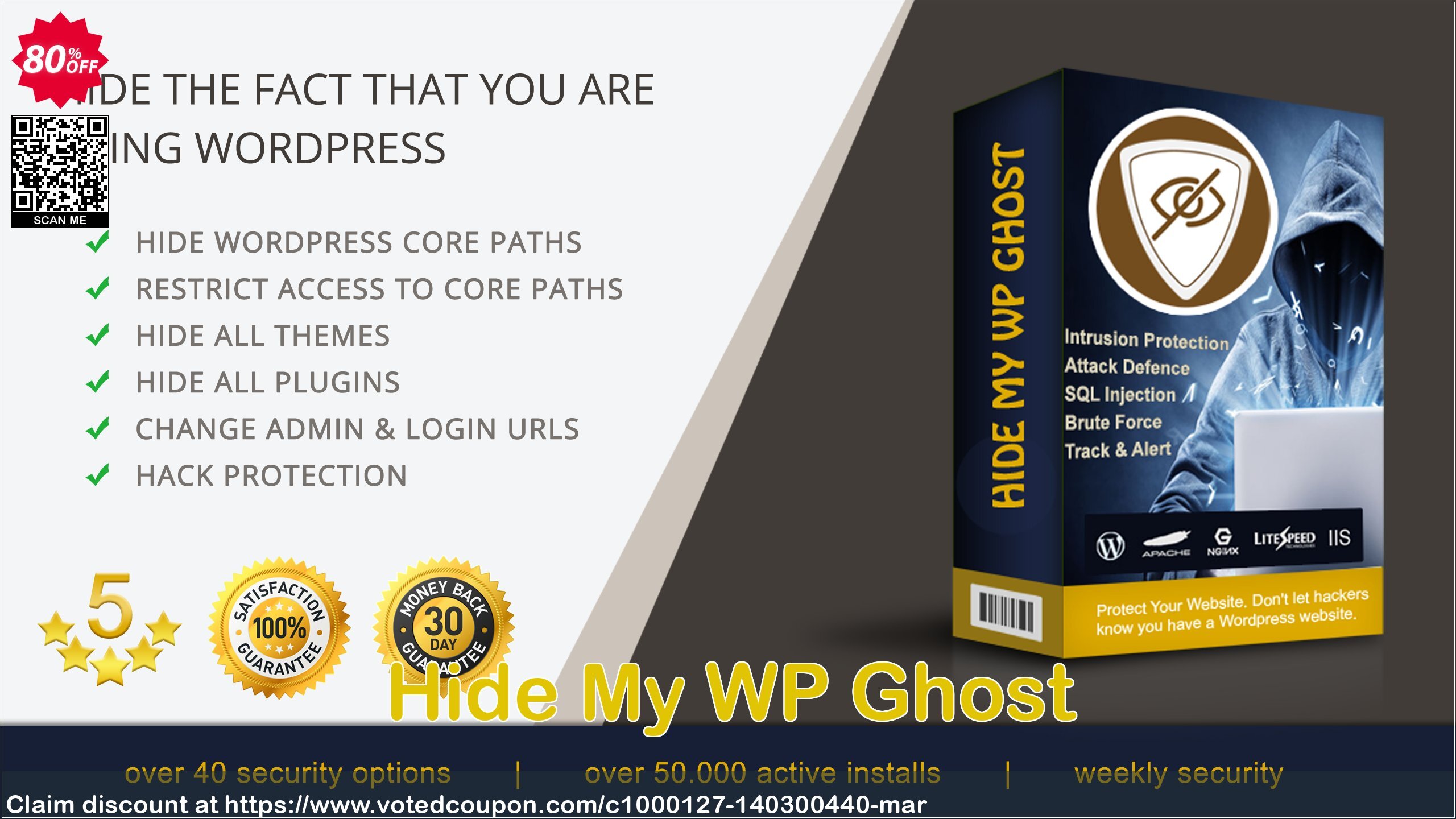 Hide My WP Ghost Coupon Code Apr 2024, 80% OFF - VotedCoupon