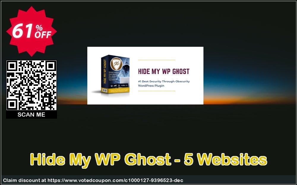 Hide My WP Ghost - 5 Websites Coupon, discount 60% Discount - 5 Websites. Promotion: amazing promotions code of Hide My WP Ghost - 5 Websites 2023