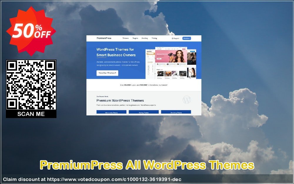 PremiumPress All WordPress Themes Coupon, discount 50% OFF PremiumPress All WordPress Themes, verified. Promotion: Awesome discounts code of PremiumPress All WordPress Themes, tested & approved
