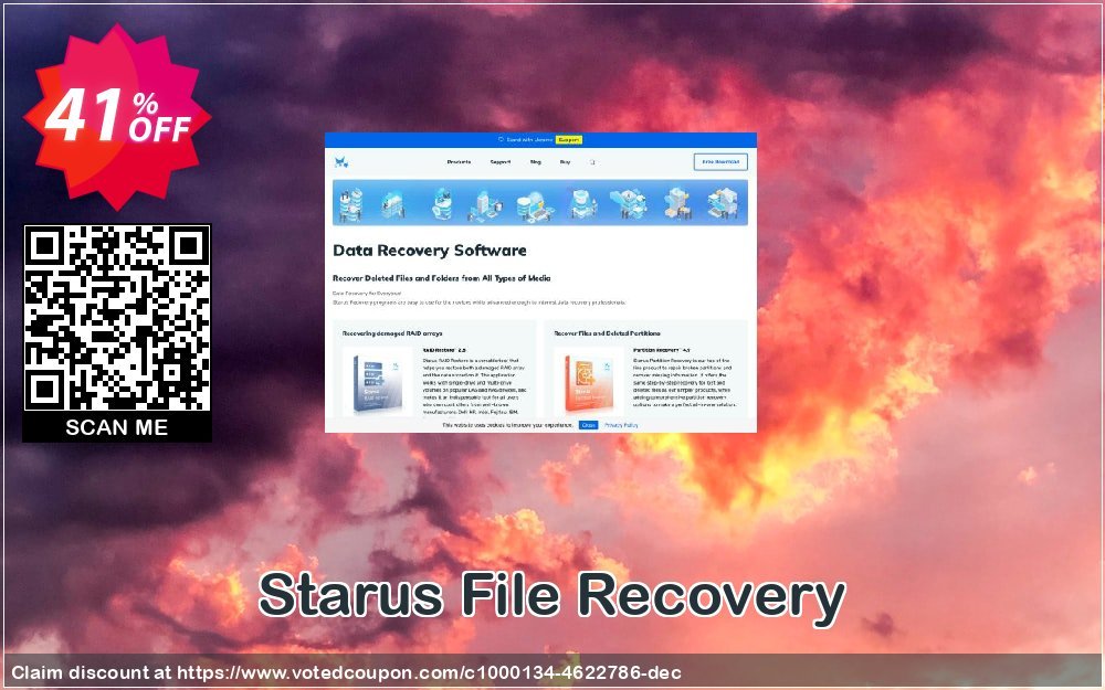 Starus File Recovery Coupon, discount Starus File Recovery exclusive promo code 2023. Promotion: exclusive promo code of Starus File Recovery 2023
