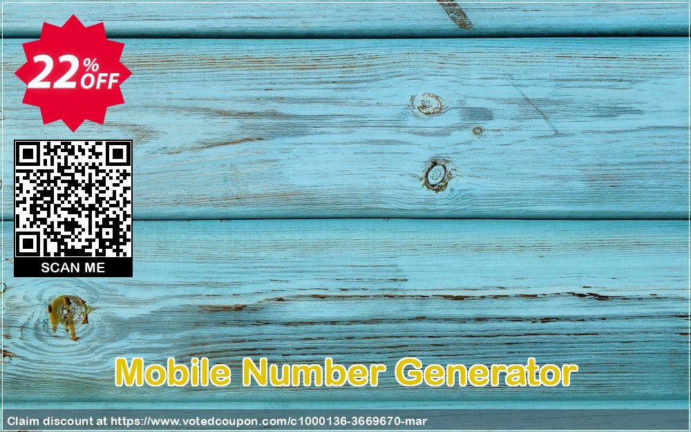 Mobile Number Generator voted-on promotion codes