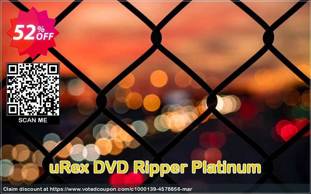 uRex DVD Ripper Platinum Coupon, discount 50% Off. Promotion: special discounts code of uRex DVD Ripper Platinum 2024