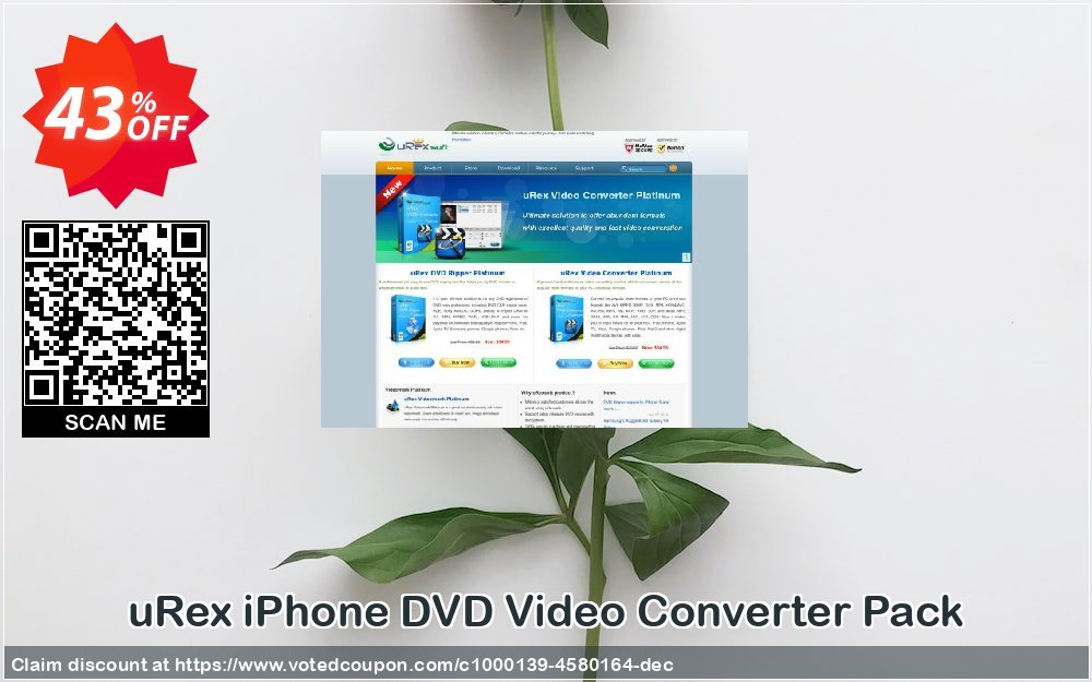 uRex iPhone DVD Video Converter Pack Coupon, discount Bundle Discount. Promotion: best promo code of uRex iPhone DVD Video Converter Pack 2024