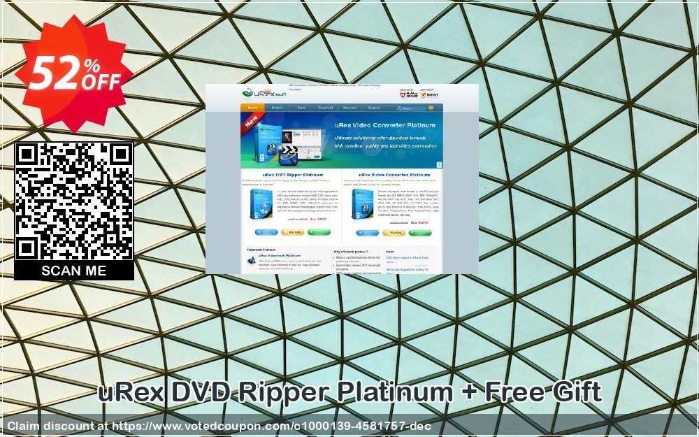 uRex DVD Ripper Platinum + Free Gift Coupon, discount 50% Off. Promotion: wonderful deals code of uRex DVD Ripper Platinum + Free Gift 2023