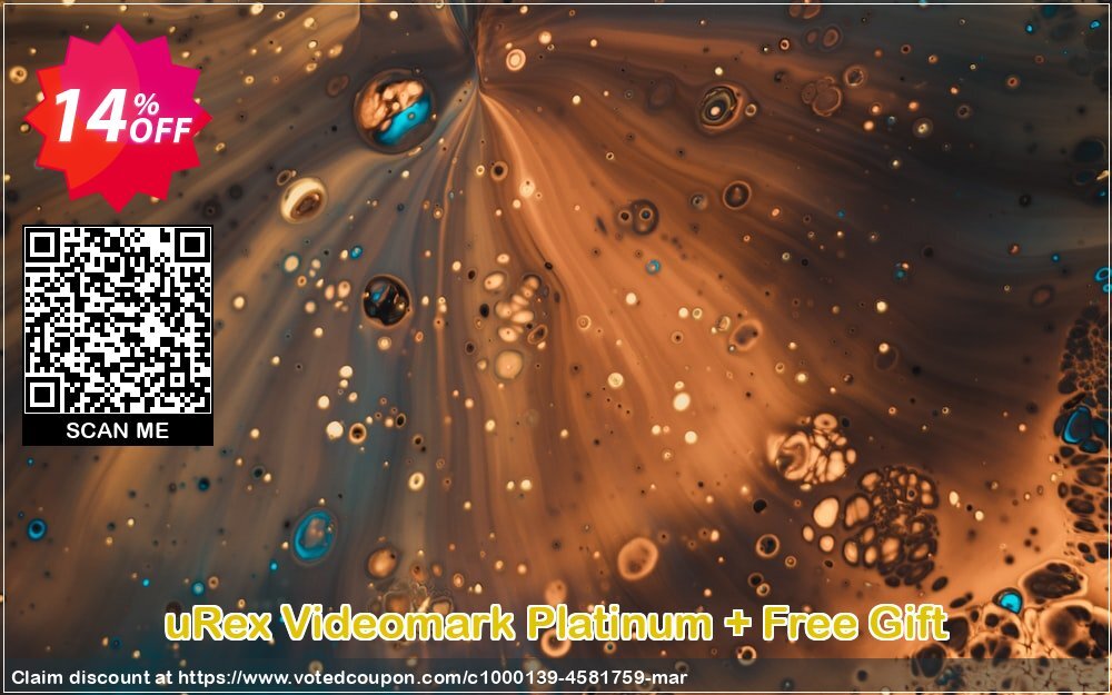 uRex Videomark Platinum + Free Gift Coupon, discount 5 USD OFF. Promotion: stunning discount code of uRex Videomark Platinum + Free Gift 2024