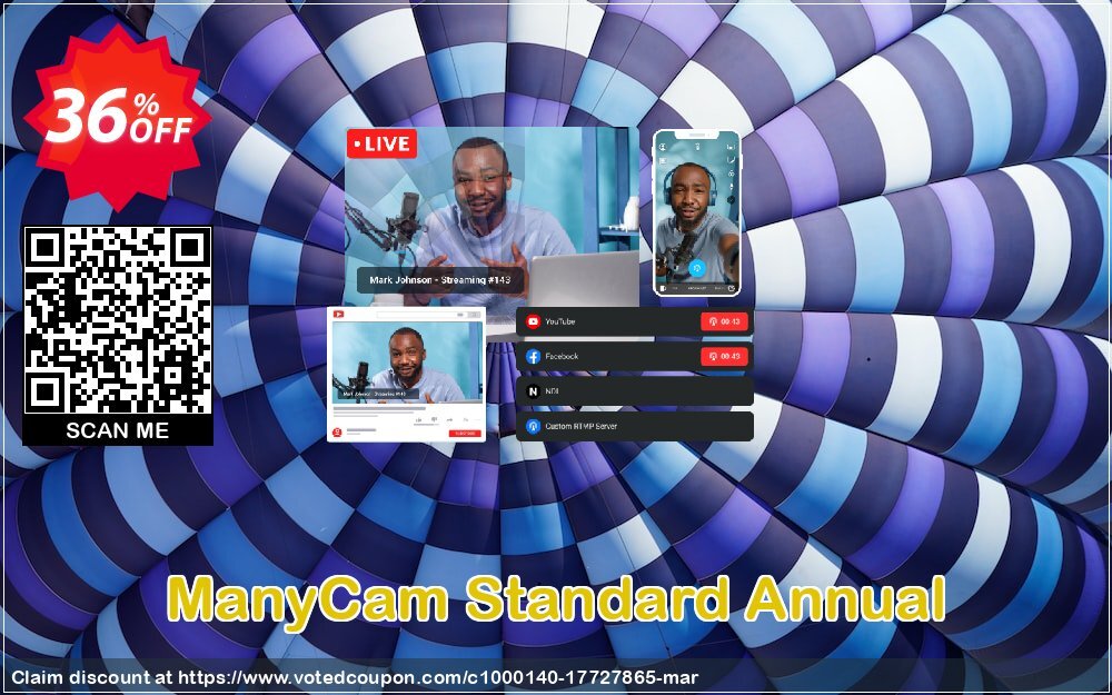 ManyCam Standard Annual Coupon Code May 2024, 36% OFF - VotedCoupon