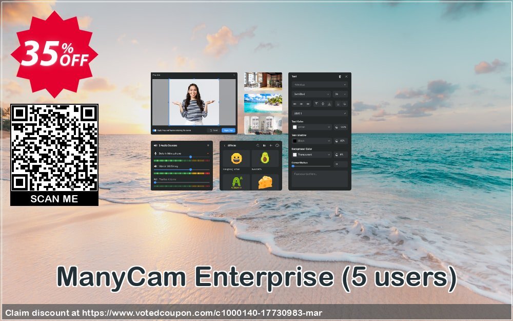 ManyCam Enterprise, 5 users  Coupon Code Apr 2024, 35% OFF - VotedCoupon