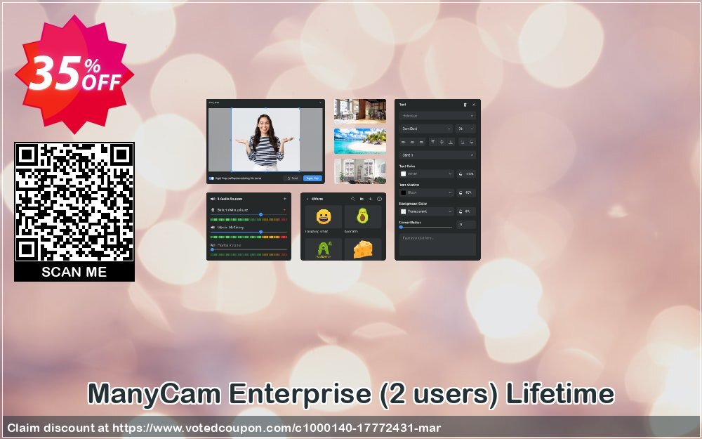 ManyCam Enterprise, 2 users Lifetime Coupon Code Apr 2024, 35% OFF - VotedCoupon