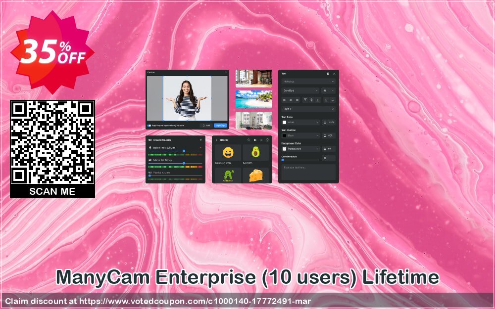 ManyCam Enterprise, 10 users Lifetime Coupon Code Apr 2024, 35% OFF - VotedCoupon