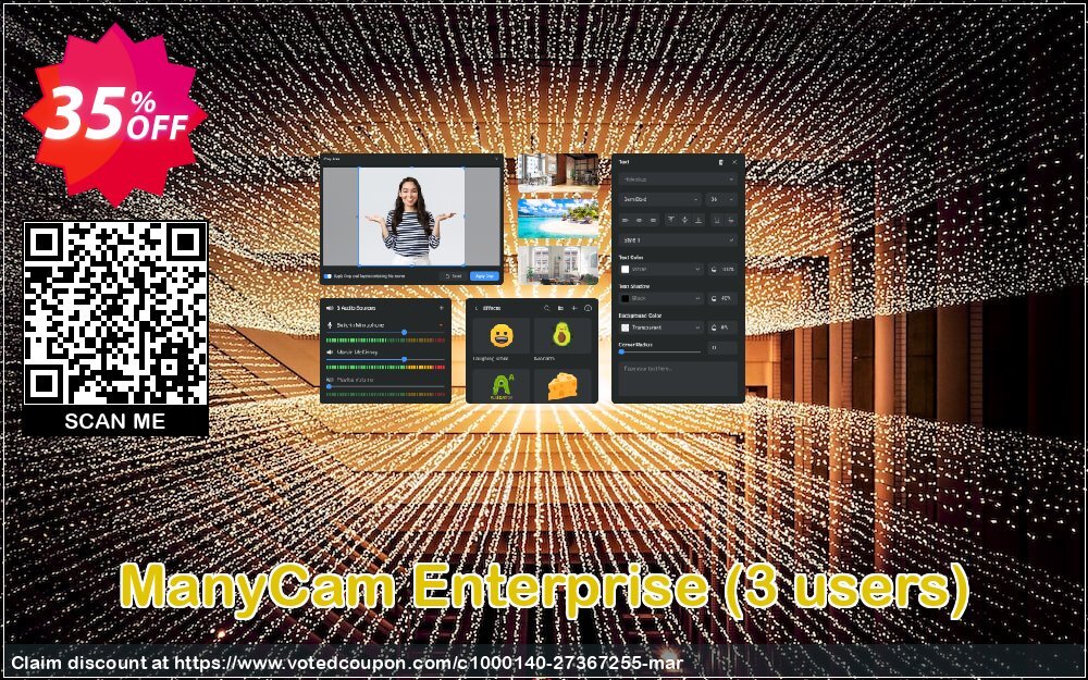 ManyCam Enterprise, 3 users  Coupon Code Apr 2024, 35% OFF - VotedCoupon