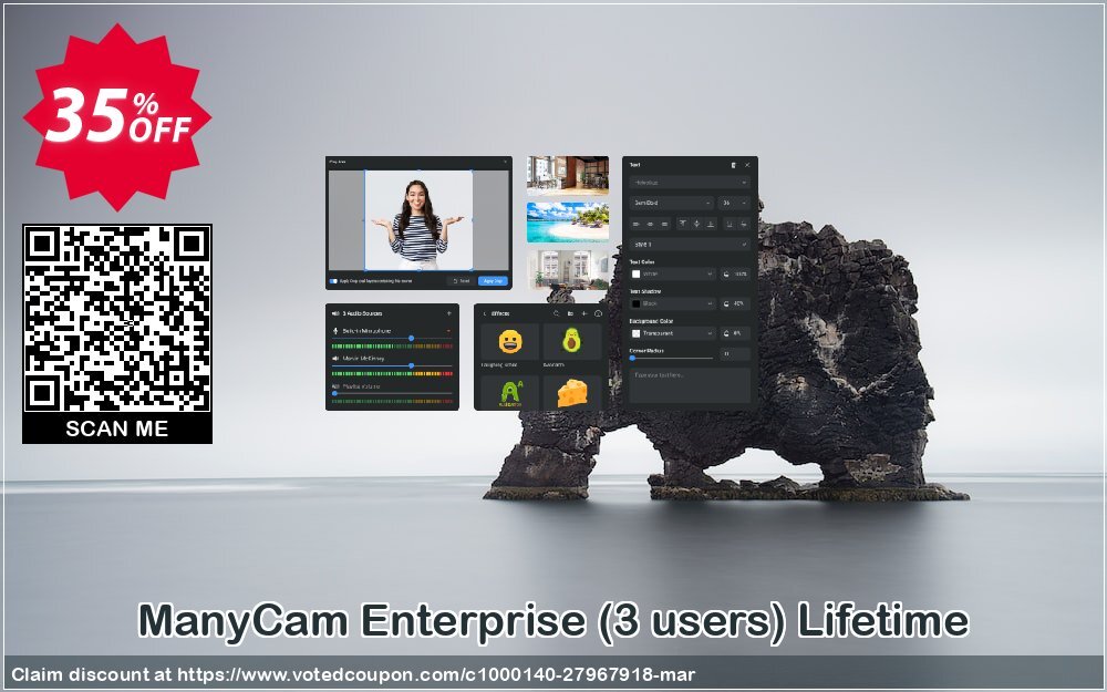 ManyCam Enterprise, 3 users Lifetime