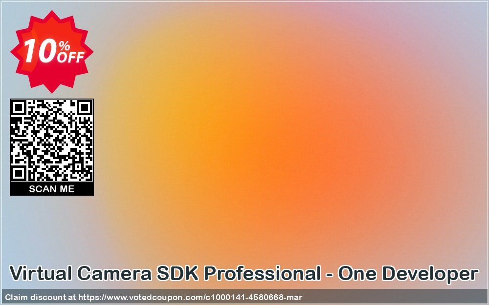 Virtual Camera SDK Professional - One Developer Coupon, discount 10%. Promotion: amazing promo code of Virtual Camera SDK Professional - One Developer 2024