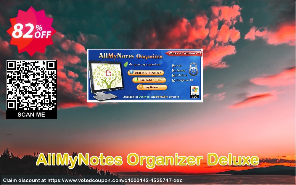 AllMyNotes Organizer Deluxe Coupon, discount 80% OFF AllMyNotes Organizer Deluxe, verified. Promotion: Dreaded deals code of AllMyNotes Organizer Deluxe, tested & approved