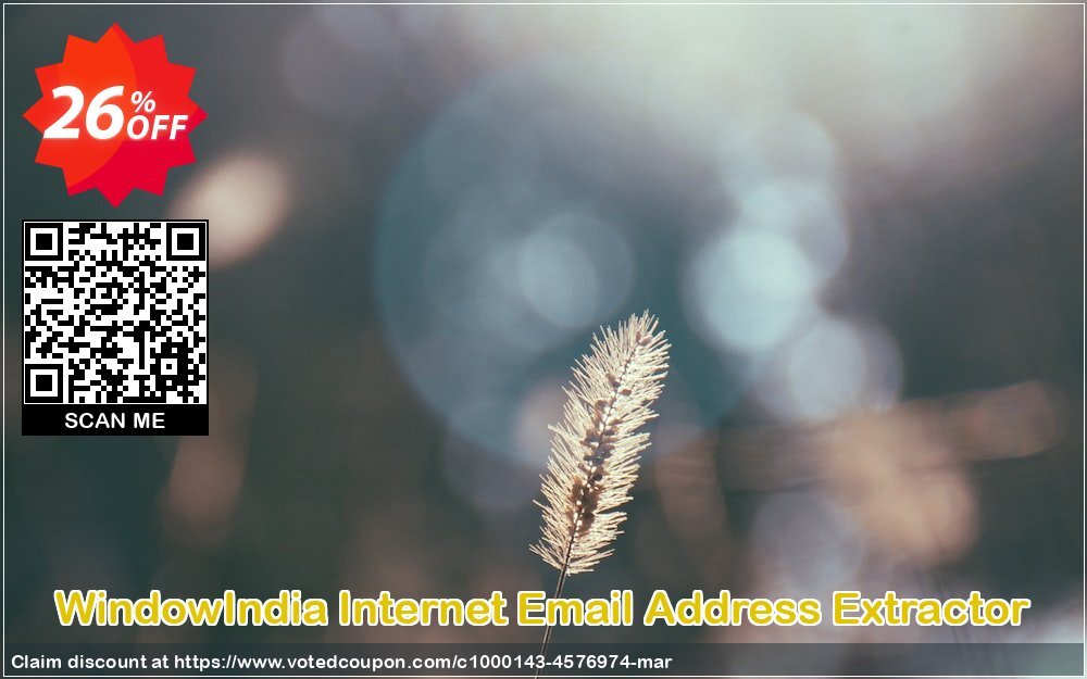 WindowIndia Internet Email Address Extractor Coupon, discount Christmas OFF. Promotion: amazing promotions code of Internet Email Address Extractor 2024