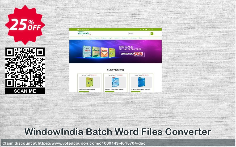 WindowIndia Batch Word Files Converter Coupon, discount Christmas OFF. Promotion: awesome discounts code of Batch Word Files Converter 2024