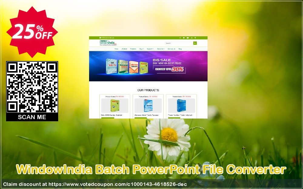 WindowIndia Batch PowerPoint File Converter Coupon, discount Christmas OFF. Promotion: amazing promotions code of Batch PowerPoint File Converter 2024