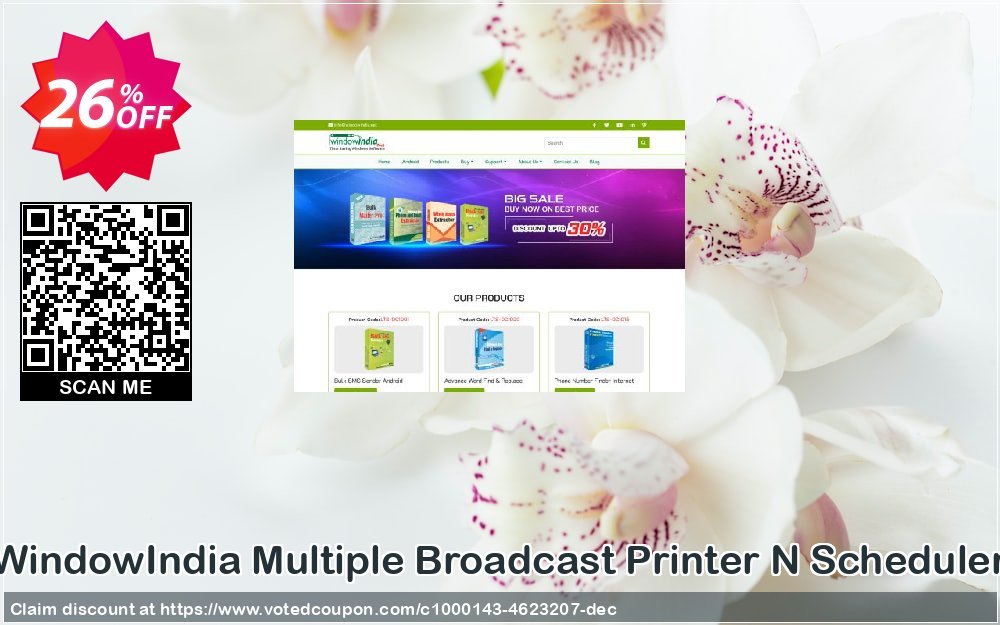 WindowIndia Multiple Broadcast Printer N Scheduler Coupon, discount Christmas OFF. Promotion: imposing promo code of Multiple Broadcast Printer N Scheduler 2023