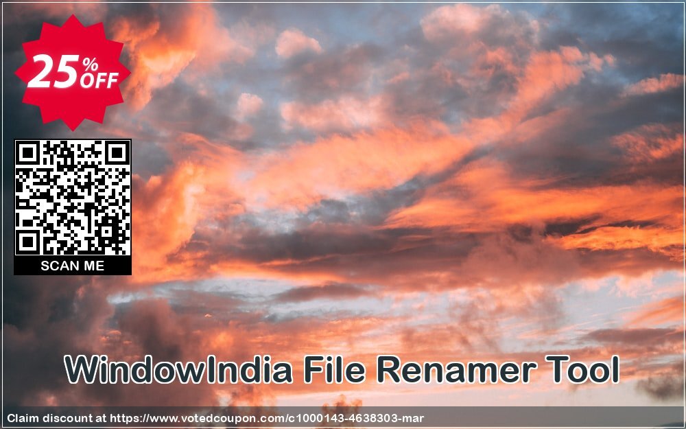 WindowIndia File Renamer Tool Coupon Code Apr 2024, 25% OFF - VotedCoupon