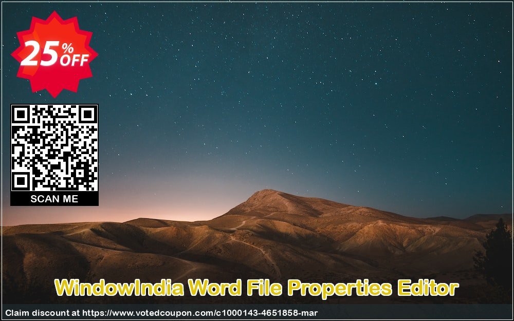 WindowIndia Word File Properties Editor Coupon Code Jun 2024, 25% OFF - VotedCoupon