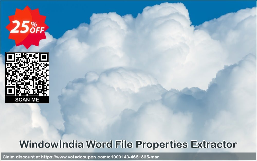 WindowIndia Word File Properties Extractor Coupon, discount Christmas OFF. Promotion: imposing promo code of Word File Properties Extractor 2024