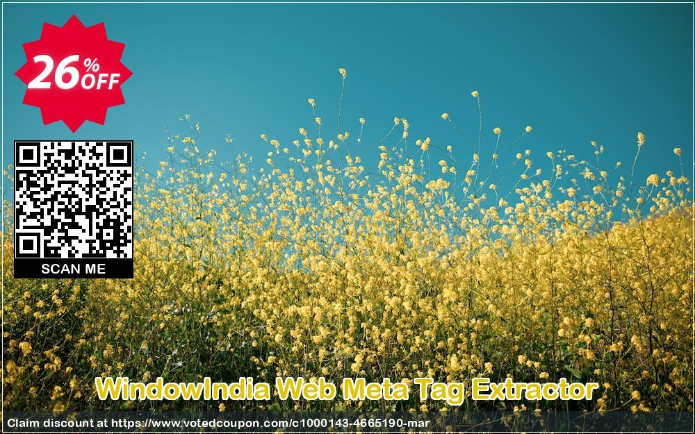 WindowIndia Web Meta Tag Extractor Coupon Code Apr 2024, 26% OFF - VotedCoupon