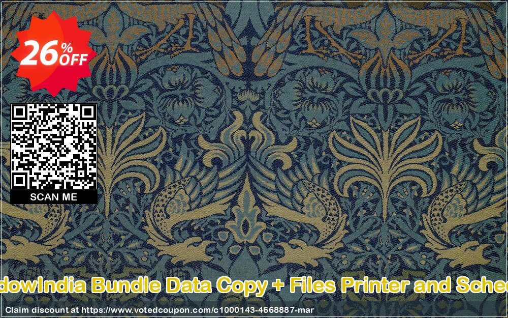 WindowIndia Bundle Data Copy + Files Printer and Schedule Coupon, discount Christmas OFF. Promotion: impressive offer code of Bundle Data Copy + Files Printer and Schedule 2024