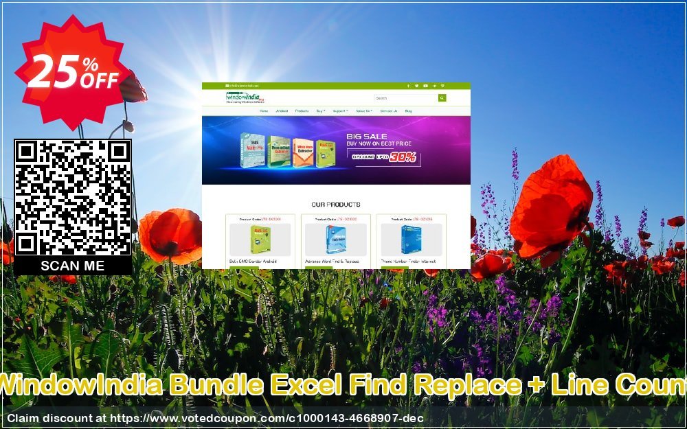 WindowIndia Bundle Excel Find Replace + Line Count Coupon, discount Christmas OFF. Promotion: staggering deals code of Bundle Excel Find Replace + Line Count 2023