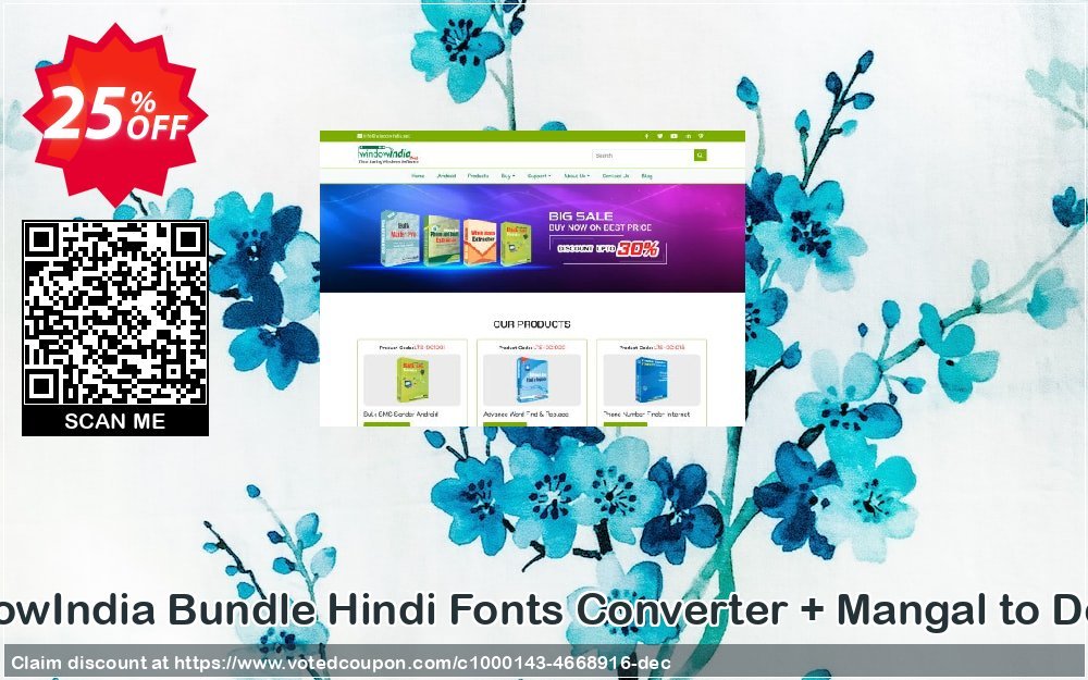WindowIndia Bundle Hindi Fonts Converter + Mangal to DevLys Coupon, discount Christmas OFF. Promotion: wondrous discount code of Bundle Hindi Fonts Converter + Mangal to DevLys 2024