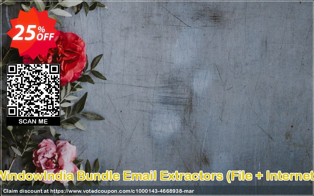 WindowIndia Bundle Email Extractors, File + Internet  Coupon Code Apr 2024, 25% OFF - VotedCoupon