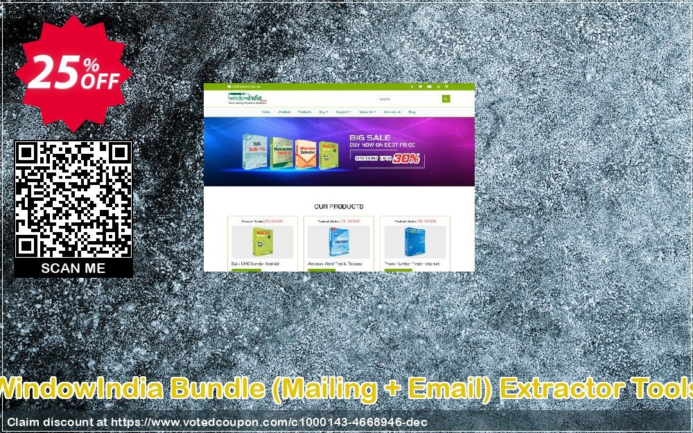 WindowIndia Bundle, Mailing + Email Extractor Tools Coupon, discount Christmas OFF. Promotion: hottest discounts code of Bundle (Mailing + Email) Extractor Tools 2023