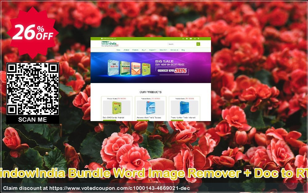 WindowIndia Bundle Word Image Remover + Doc to RTF Coupon, discount Christmas OFF. Promotion: stunning discount code of Bundle Word Image Remover + Doc to RTF 2024
