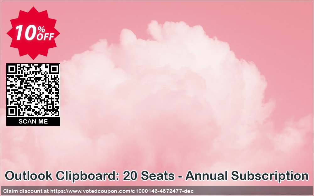 Outlook Clipboard: 20 Seats - Annual Subscription Coupon, discount 2CHECKOUTAFFILIATE10 - 10% Off. Promotion: fearsome deals code of Outlook Clipboard: 20 Seats - Annual Subscription 2023