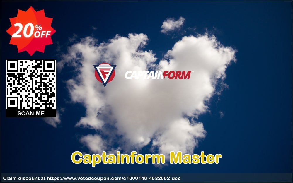 Captainform Master Coupon, discount Special Partner Discount. Promotion: hottest promotions code of Master 2024