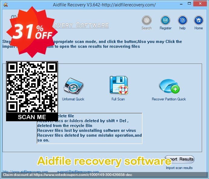 Aidfile recovery software Coupon Code Apr 2024, 31% OFF - VotedCoupon