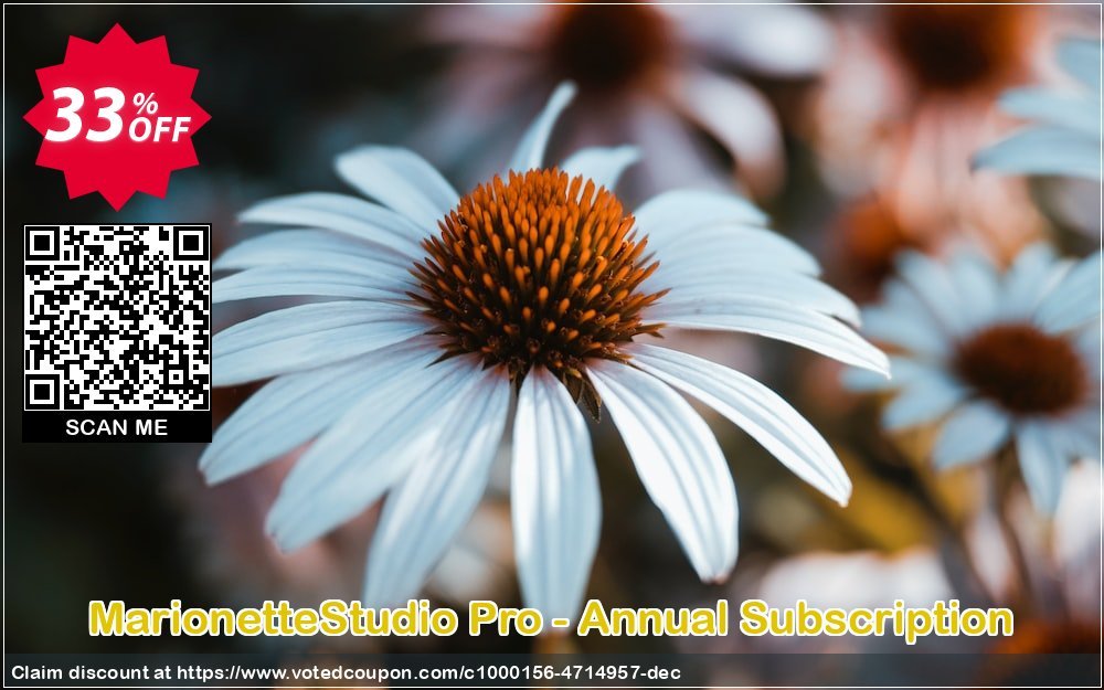 MarionetteStudio Pro - Annual Subscription Coupon, discount Limited Time Discount. Promotion: formidable discounts code of MarionetteStudio Pro - Annual Subscription 2023